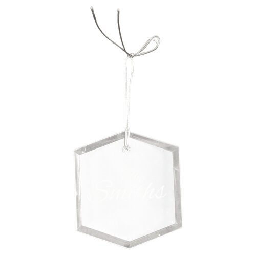 Personalized 3" Crystal Hexagon Ornament Thumbnail