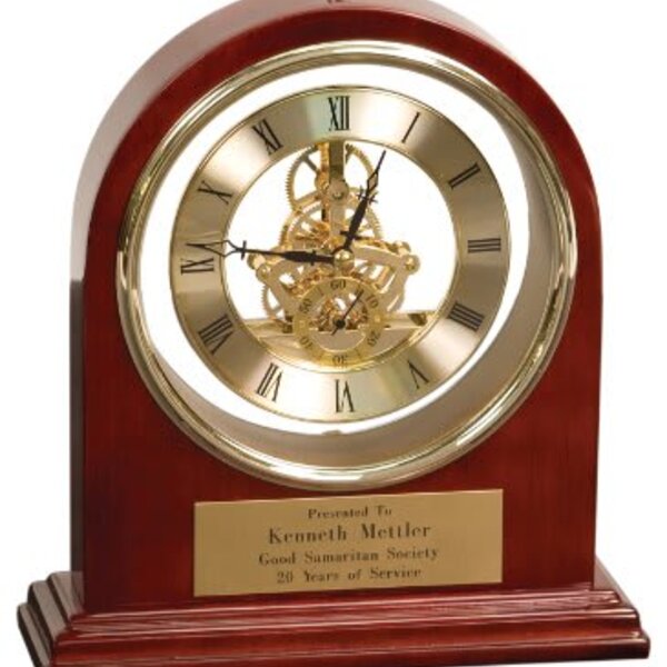 Personalized 7 3/4" x 9" Grand Piano Arch Clock Thumbnail