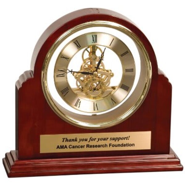 Personalized 9 1/4" x 9" Grand Piano Step-Arch Clock Thumbnail