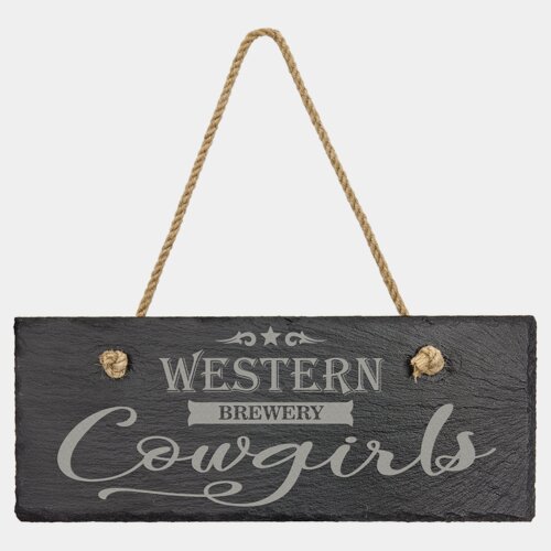Personalized 10" x 4" Rectangle Slate Decor with Hanger String Thumbnail