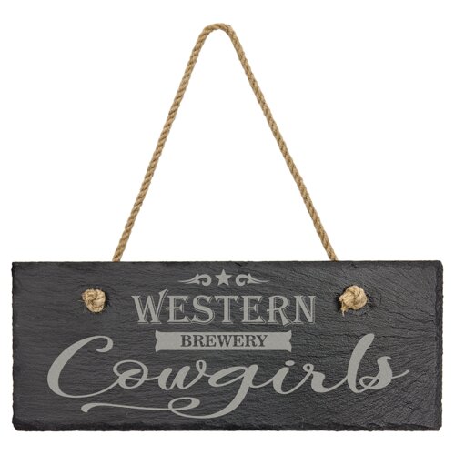 Personalized 10" x 4" Rectangle Slate Decor with Hanger String Thumbnail