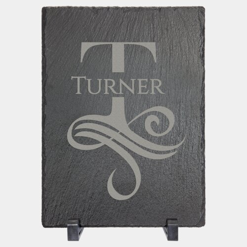 Personalized 7" x 5" Rectangle Slate Decor with Plastic Feet Thumbnail
