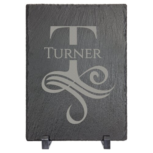 Personalized 7" x 5" Rectangle Slate Decor with Plastic Feet Thumbnail
