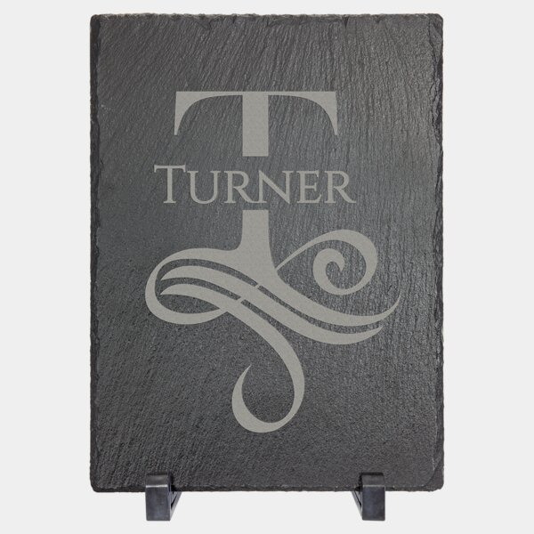 Personalized 7" x 5" Rectangle Slate Decor with Plastic Feet Thumbnail