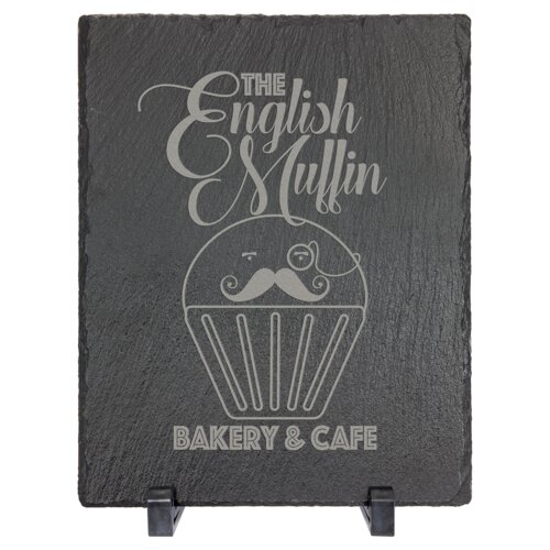 Personalized 9" x 7" Rectangle Slate Decor with Plastic Feet Thumbnail