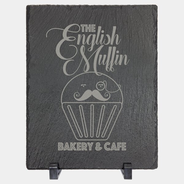 Personalized 9" x 7" Rectangle Slate Decor with Plastic Feet Thumbnail
