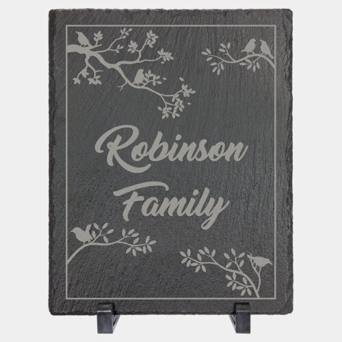 Personalized 10" x 8" Rectangle Slate Decor with Plastic Feet Thumbnail