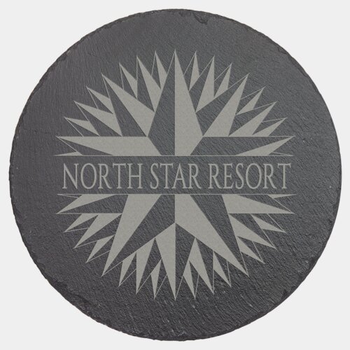 Personalized 9 3/4" Round Slate Decor with Foam Pads Thumbnail