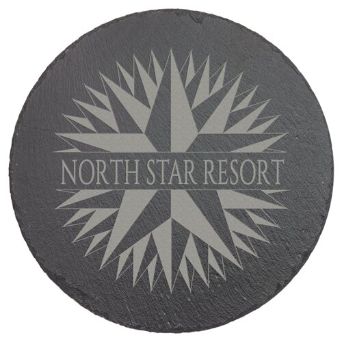 Personalized 9 3/4" Round Slate Decor with Foam Pads Thumbnail