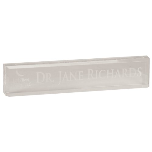 10" x 2" Clear Acrylic Desk Wedge Thumbnail