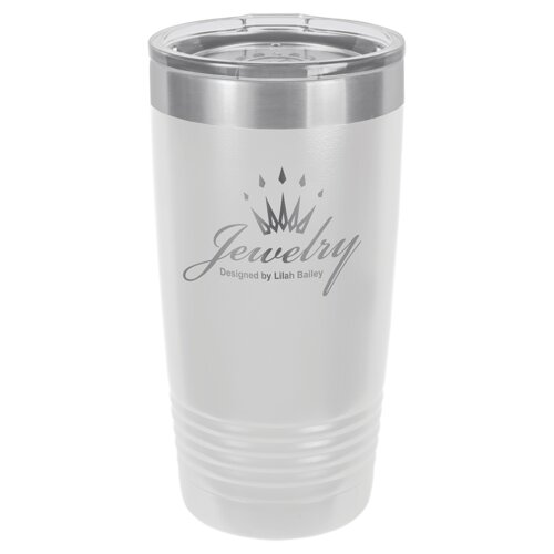 White 20 oz. Polar Camel Ringneck Tumbler with Standard Lid Thumbnail