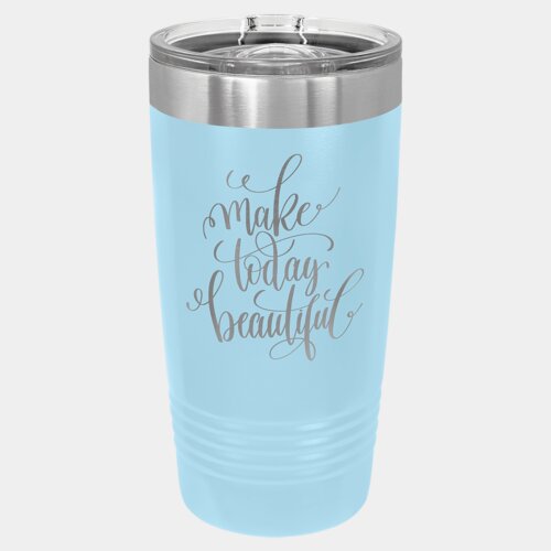 Light Blue 20 oz. Polar Camel Ringneck Tumbler with Slider Lid Thumbnail