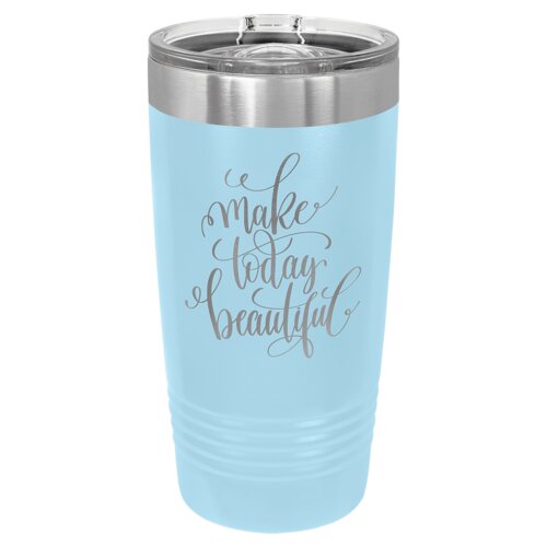 Light Blue 20 oz. Polar Camel Ringneck Tumbler with Slider Lid Thumbnail
