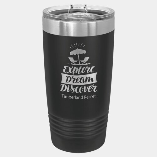 Black 20 oz. Polar Camel Ringneck Tumbler with Slider Lid Thumbnail
