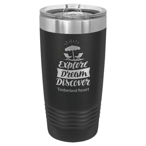 Black 20 oz. Polar Camel Ringneck Tumbler with Slider Lid Thumbnail
