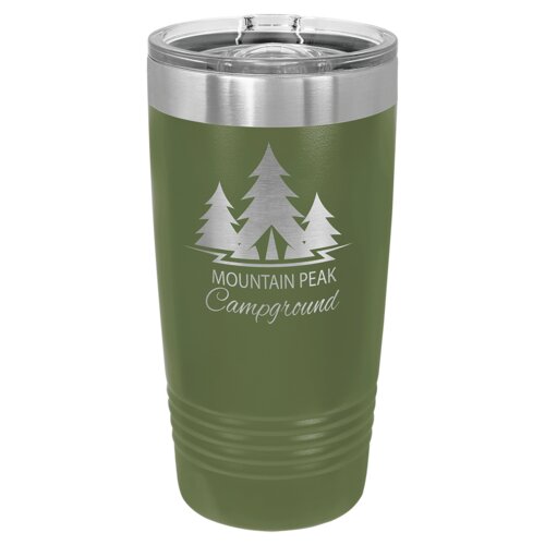 Olive Green 20 oz. Polar Camel Ringneck Tumbler with Slider Lid Thumbnail