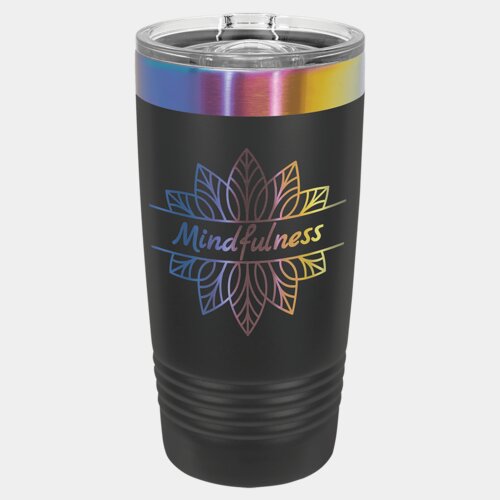Black/Prism 20 oz. Polar Camel ION-Plated Ringneck Tumbler with Slider Lid Thumbnail