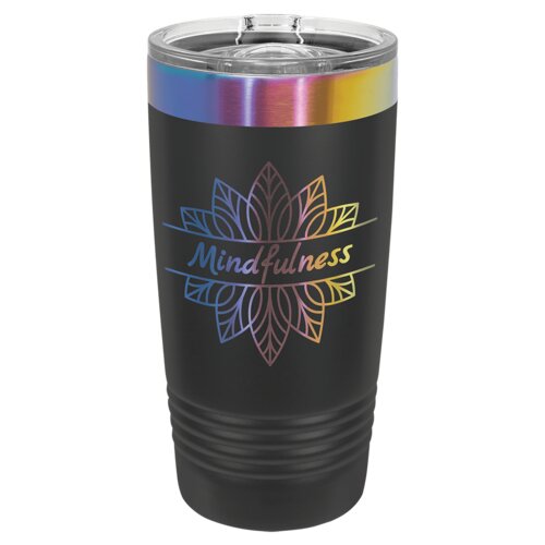 Black/Prism 20 oz. Polar Camel ION-Plated Ringneck Tumbler with Slider Lid Thumbnail