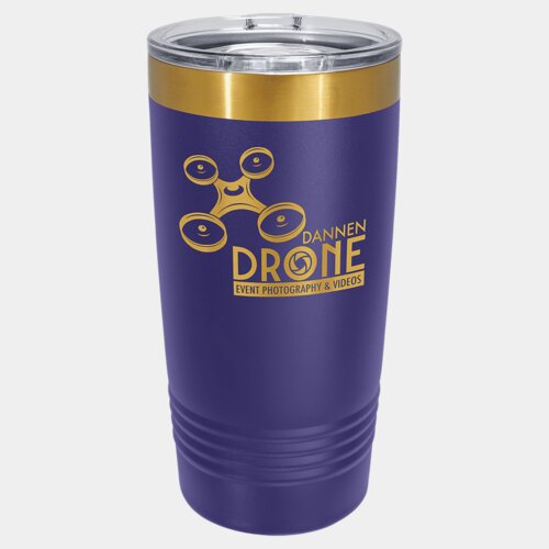 Purple/Bright Gold 20 oz. Polar Camel ION-Plated Ringneck Tumbler w/Slider Lid Thumbnail