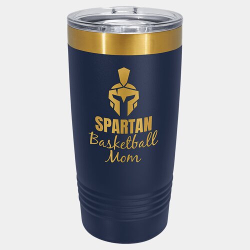 Navy Blue/Bright Gold 20 oz. Polar Camel ION-Plated Ringneck Tumbler w/Slide Lid Thumbnail