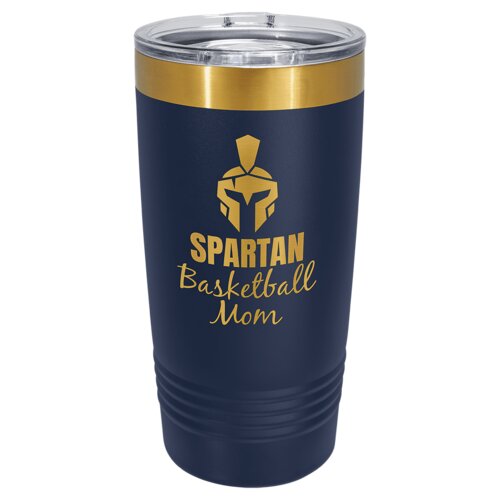 Navy Blue/Bright Gold 20 oz. Polar Camel ION-Plated Ringneck Tumbler w/Slide Lid Thumbnail