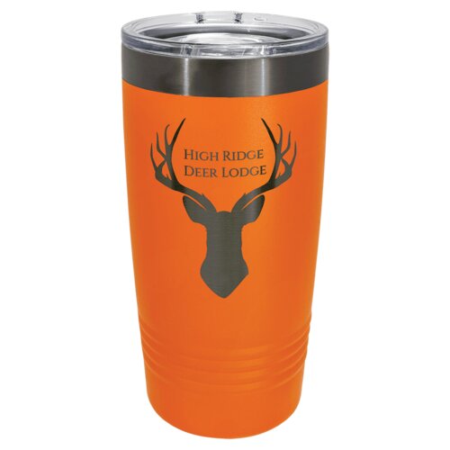Orange/Ghost Black 20 oz. Polar Camel ION-Plated Ringneck Tumbler w/Slider Lid Thumbnail