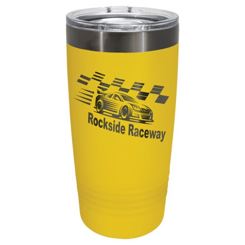 Yellow/Ghost Black 20 oz. Polar Camel ION-Plated Ringneck Tumbler w/Slider Lid Thumbnail