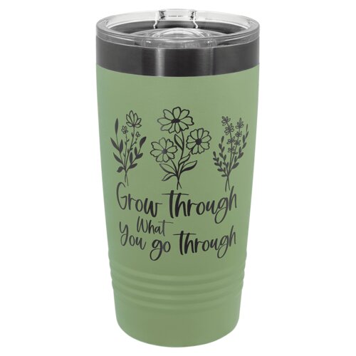 Summer Sage/Ghost Black 20 oz. Polar Camel ION-Plated Ringneck Tumbler w/Slider Thumbnail