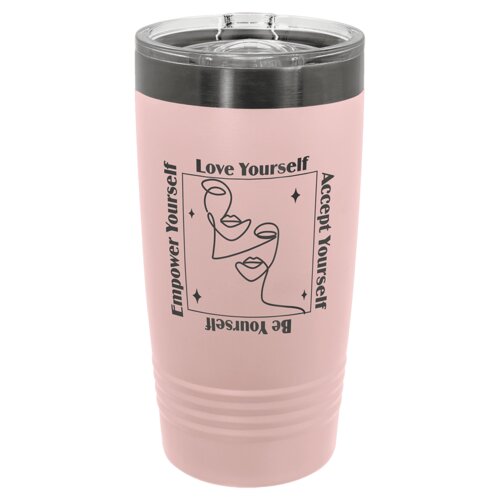 Blush/Ghost Black 20 oz. Polar Camel ION-Plated Ringneck Tumbler with Slider Lid Thumbnail