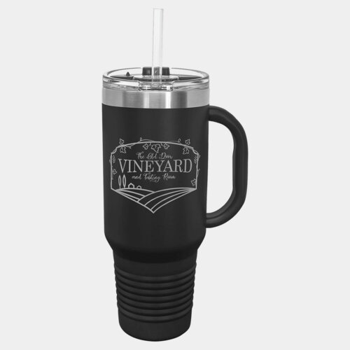 Black 40 oz. Polar Camel Travel Mug with Snap Lid and Straw Thumbnail