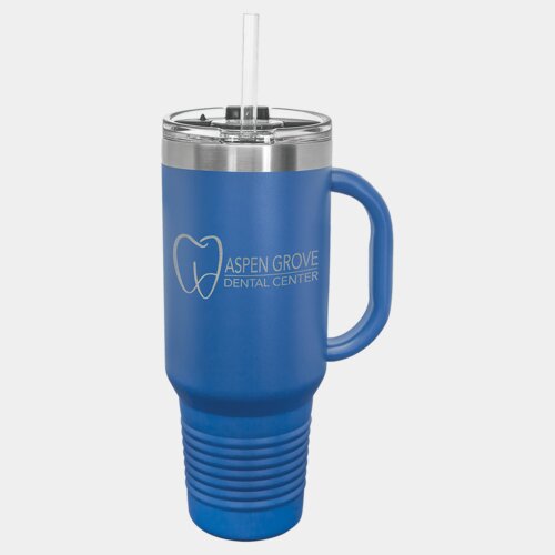 Royal Blue 40 oz. Polar Camel Travel Mug with Snap Lid and Straw Thumbnail