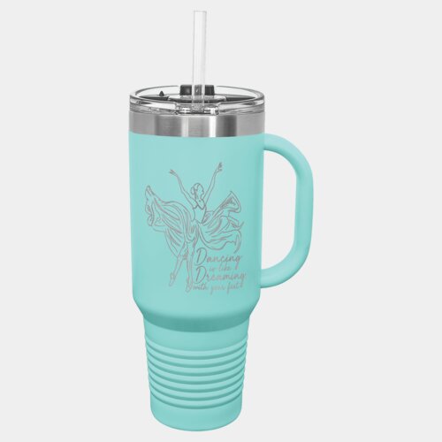 Teal 40 oz. Polar Camel Travel Mug with Snap Lid and Straw Thumbnail