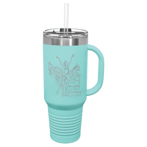 Teal 40 oz. Polar Camel Travel Mug with Snap Lid and Straw Thumbnail