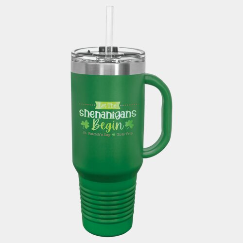 Green 40 oz. Polar Camel Travel Mug with Snap Lid and Straw Thumbnail