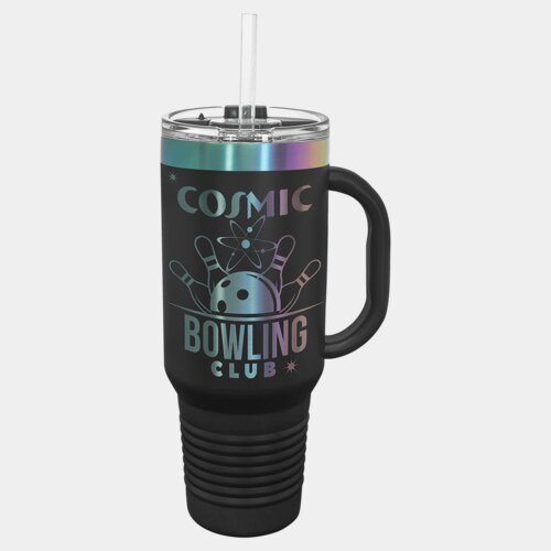 Black/Prism 40 oz. Polar Camel Travel Mug with Snap Lid and Straw Thumbnail