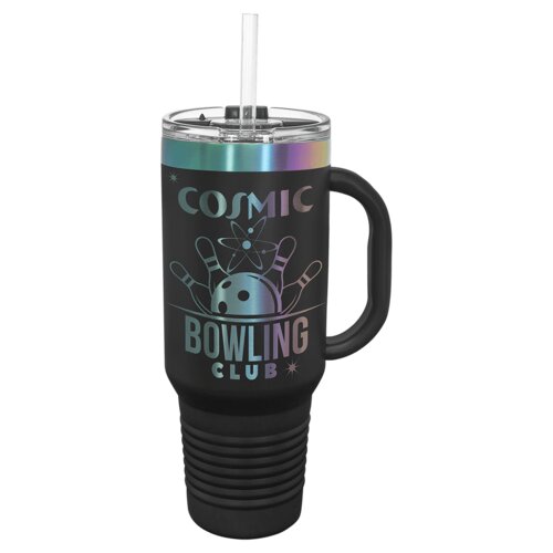 Black/Prism 40 oz. Polar Camel Travel Mug with Snap Lid and Straw Thumbnail