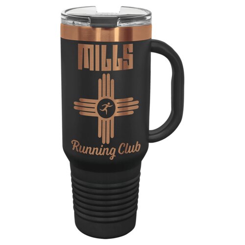 Black/Rose Gold 40 oz. Polar Camel Travel Mug with Snap Lid and Straw Thumbnail