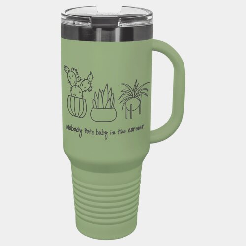 Summer Sage/Ghost Black 40 oz. Polar Camel Travel Mug with Snap Lid and Straw Thumbnail