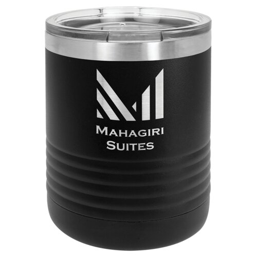 Black 10 oz. Polar Camel Tumbler with Clear Standard Lid Thumbnail