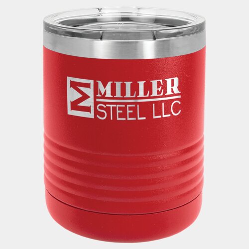 Red 10 oz. Polar Camel Tumbler with Clear Standard Lid Thumbnail