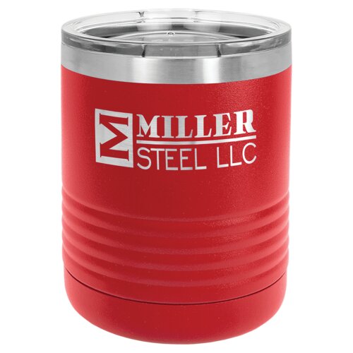 Red 10 oz. Polar Camel Tumbler with Clear Standard Lid Thumbnail
