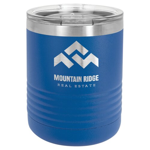 Royal Blue 10 oz. Polar Camel Tumbler with Clear Standard Lid Thumbnail