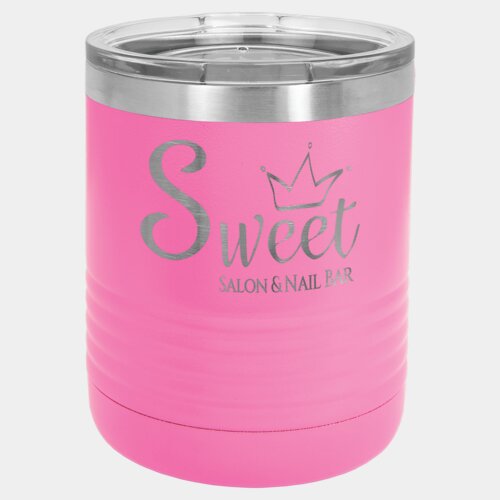 Pink 10 oz. Polar Camel Tumbler with Clear Standard Lid Thumbnail