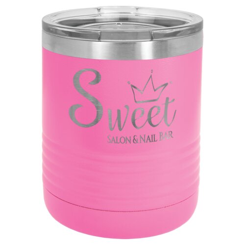 Pink 10 oz. Polar Camel Tumbler with Clear Standard Lid Thumbnail