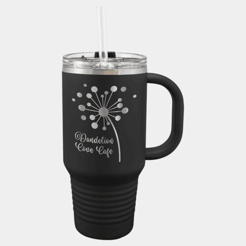 Black 32 oz. Polar Camel Travel Mug with Snap Lid and Straw Thumbnail