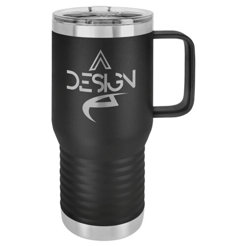 Black Vacuum Insulated 20 oz. Polar Camel Travel Mug with Slider Lid Thumbnail