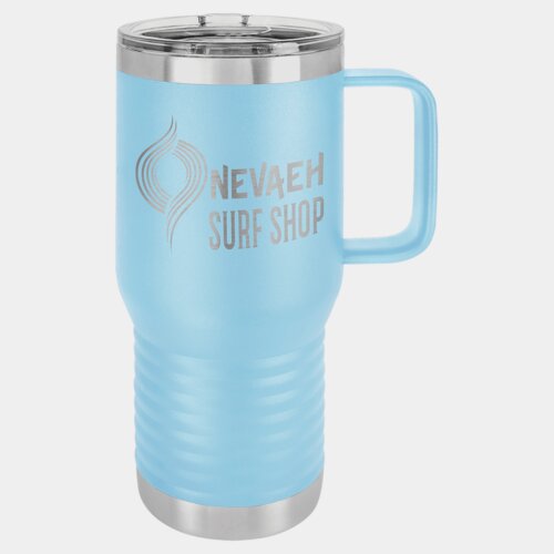 Light Blue Vacuum Insulated 20 oz. Polar Camel Travel Mug with Slider Lid Thumbnail