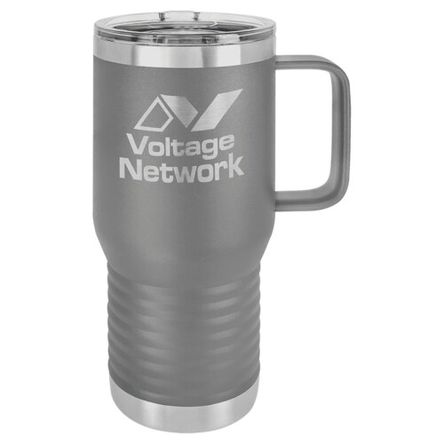 Dark Gray Vacuum Insulated 20 oz. Polar Camel Travel Mug with Slider Lid Thumbnail