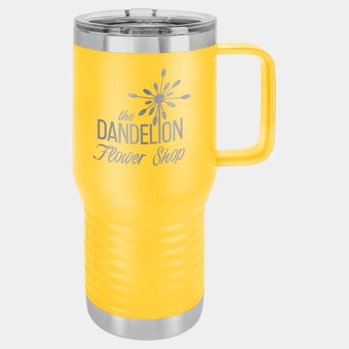 Yellow Vacuum Insulated 20 oz. Polar Camel Travel Mug with Slider Lid Thumbnail