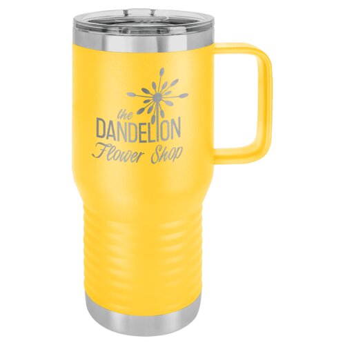 Yellow Vacuum Insulated 20 oz. Polar Camel Travel Mug with Slider Lid Thumbnail